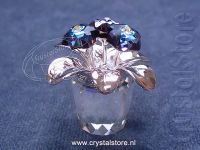 Swarovski Kristal - Primula Rhodium Blauw