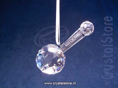 Swarovski Crystal - Baby's 1st Rattle Ornament