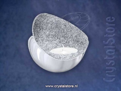 Swarovski Kristal 2017 5265143 Minera Tea Light Holder Silver Tone
