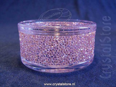 Swarovski Crystal - Shimmer Tea Light Holder Pink