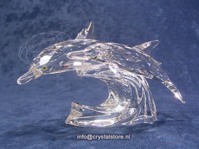 Swarovski Kristal 1990 ZD/153850 Dolfijnen jaarstuk 1990 ( geen doos )