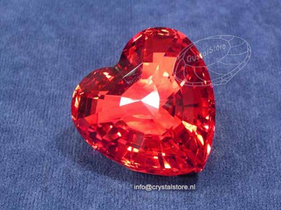 Swarovski Kristal 1998 215371 Heart Red - Renewal gift 1998