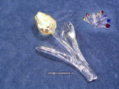 Swarovski Kristal 2004 624481c-2 Tulp geel met 9 kleine tulpjes