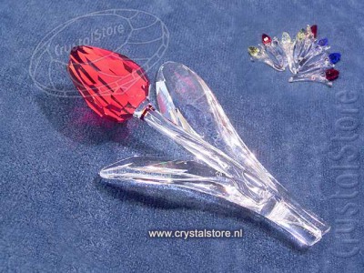Swarovski Kristal 2003 624481b-2 Tulp rood met 9 kleine tulpjes