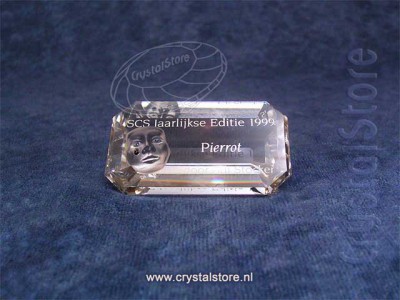 Swarovski Kristal 1999 231678 Title Plaque Pierrot 1999