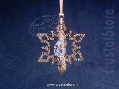 Swarovski Crystal - Christmas Ornament Star Gold Tone