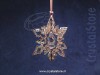 Swarovski Crystal - Christmas Ornament Star Gold Tone