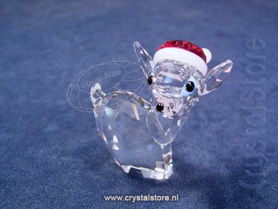 Swarovski Crystal - Doe with Santa s Hat