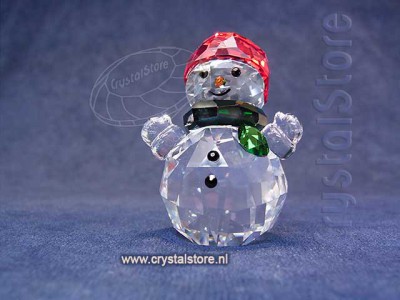 Swarovski Crystal - Snowman with Red Hat
