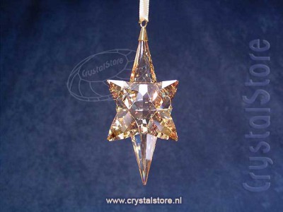 Swarovski Kristal 2017 5301220 Star Ornament Gold Tone Large