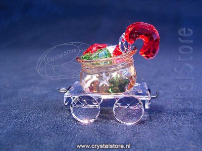 Swarovski Crystal - Santa's Gift Bag Wagon