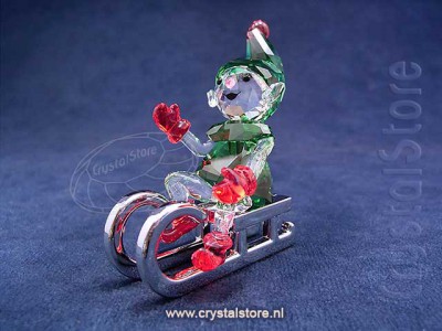 Swarovski Crystal - Santa's Elf on Sleigh