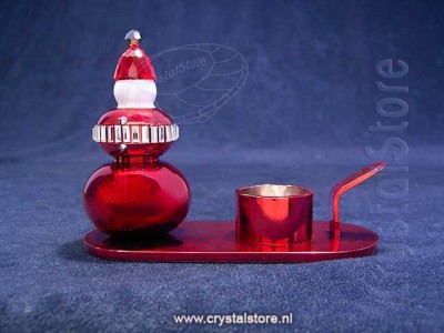 Swarovski Crystal - Holiday Cheers Santa Claus Candle Holder