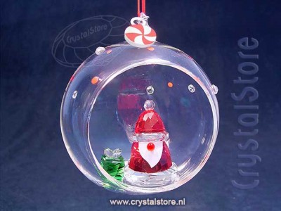 Swarovski Crystal - Holiday Cheers Ball Ornament Santa Claus