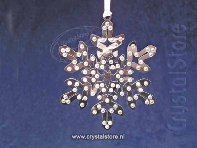 Swarovski Kristal - Crystal Pixel Snowflake Ornament set van 3