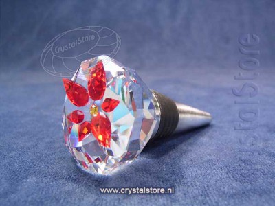 Swarovski Crystal - Poinsettia Bottle Stopper