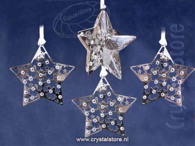 Swarovski Kristal - Kerstster Set Star Crystal Moonlight