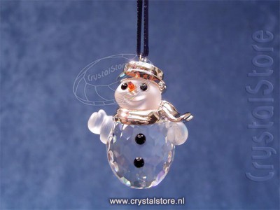 Swarovski Kristal 2004 681337 Snowman Silver Trim