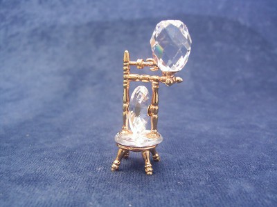 Swarovski Kristal 1994 182169 Spinning Wheel Gold