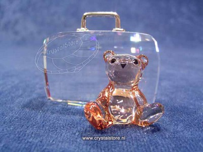 Swarovski Kristal 2002 296338 Cardholder Teddy Bear with Suitcase