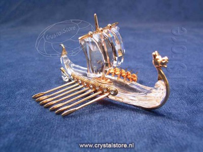 Swarovski Crystal - Viking Ship - Gold