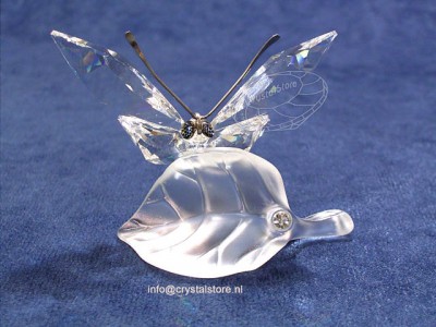 Swarovski Crystal - Butterfly on Leaf - 1994