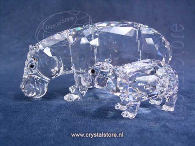 Swarovski Kristal 2016 5135920 Hippo Mother with Baby