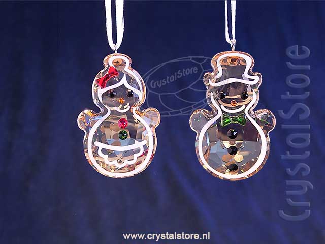 Peperkoek Sneeuwpop Paartje Ornament Peperkoek Sneeuwpop Paartje Ornament